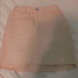 baby pink jean skirt!